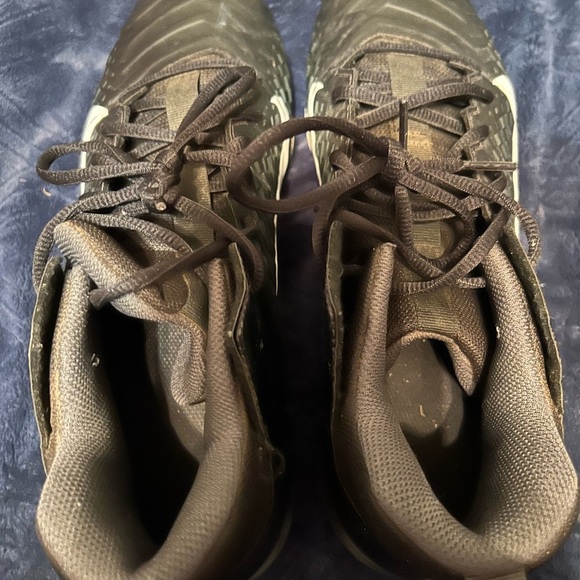 Nike Football Cleats Alpha Menace 2 Fast Flex Men Size 11 BV0146-001 Black White - Picture 3 of 6